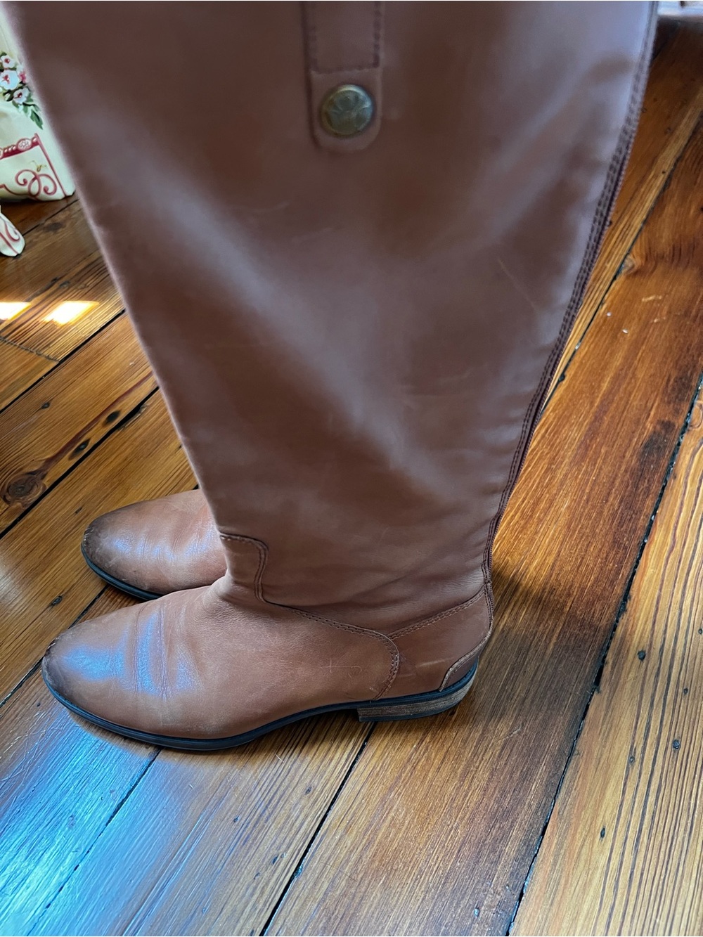 Sam Edelman Penny Tall Brown Leather Riding Boots size 8